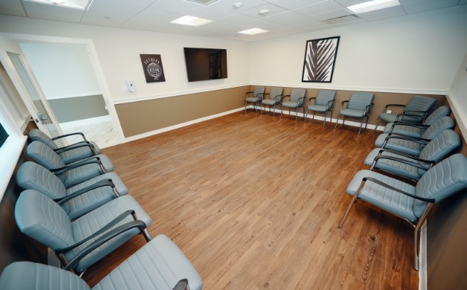 group room at Evolve Recovery Center Millbury